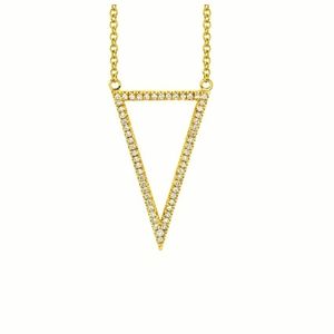 Michael M Geometric Triangle Diamond Necklace